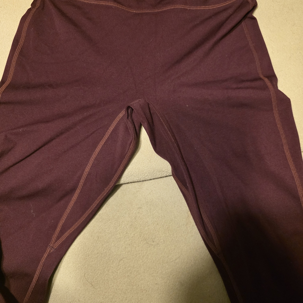 Fabletics Motion365 Maroon Leggings Size Small Athletic Yoga Workout Activewear